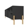 Rack para TV Até 50 Polegadas 1 Porta 3 Nichos Br 51 Preto/Pinus Claro - Brv