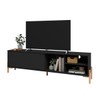 Rack para TV Até 50 Polegadas 1 Porta 3 Nichos Br 51 Preto/Pinus Claro - Brv