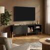 Rack para TV Até 50 Polegadas 1 Porta 3 Nichos Br 51 Preto/Pinus Claro - Brv