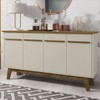 Balcão Buffet 4 Portas Opala Cinamomo/Off-White - Bechara
