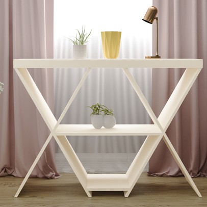 Aparador Estrela 4 Nichos Off White - Artely