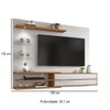 Painel para TV Até 60 Polegadas com Led 1 Porta Nt1115 Off White/Freijó Trend - Notável