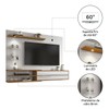 Painel para TV Até 60 Polegadas com Led 1 Porta Nt1115 Off White/Freijó Trend - Notável