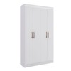 Guarda-Roupa Solteiro 4 Portas Lyon 8 Prateleiras 40468 Branco - Pnr Móveis