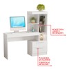 Mesa para Computador Flex 2 Gavetas Nt2010 Branco/Rosa - Notavel