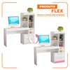 Mesa para Computador Flex 2 Gavetas Nt2010 Branco/Rosa - Notavel