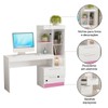 Mesa para Computador Flex 2 Gavetas Nt2010 Branco/Rosa - Notavel