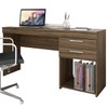 Mesa para Escritório Office 2 Gavetas Nogal Trend - Notavel
