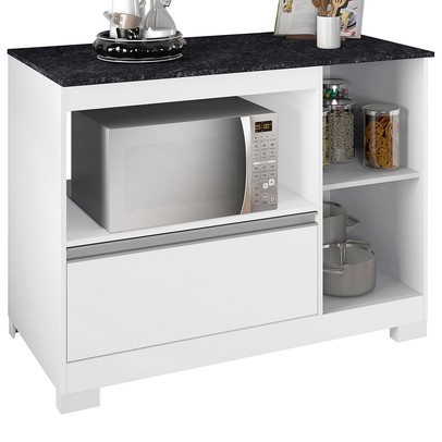 Balcão de Cozinha 110,6 Cm 1 Porta 1 Gaveta Nt 3050 Branco/Gran - Notavel