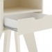 Mesa de Canto/Cabeceira Vip com Nicho 1 Gaveta Off White - Artely
