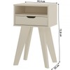 Mesa de Canto/Cabeceira Vip com Nicho 1 Gaveta Off White - Artely