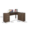 Mesa para Escritório 2 Portas 3 Gavetas Nt 2005 Nogal Trend - Notavel