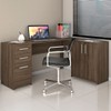 Mesa para Escritório 2 Portas 3 Gavetas Nt 2005 Nogal Trend - Notavel
