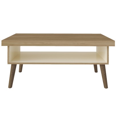 Mesa de Centro Lucca com Nicho Carvalho/Off White - Artely