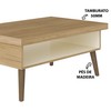 Mesa de Centro Lucca com Nicho Carvalho/Off White - Artely