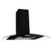 Coifa de Parede Vidro Curvo Duto Slim 80 Cm Black 127v - Fogatti