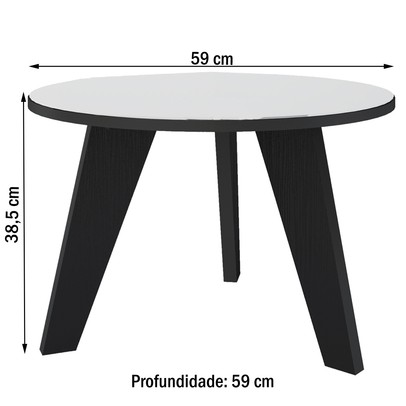 Mesa de Centro Espanha com Espelho Preto - Artely