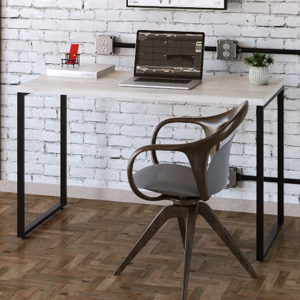 Mesa Escrivaninha Kuadra Snow - Compace