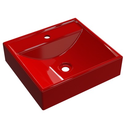 Cuba para Banheiro Quadrada Vermelho Q39 - Compace