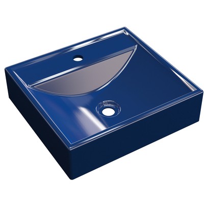 Cuba para Banheiro Quadrada Azul Escuro Q39 - Compace