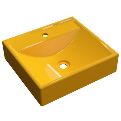 Cuba para Banheiro Quadrada Amarelo Q39 - Compace