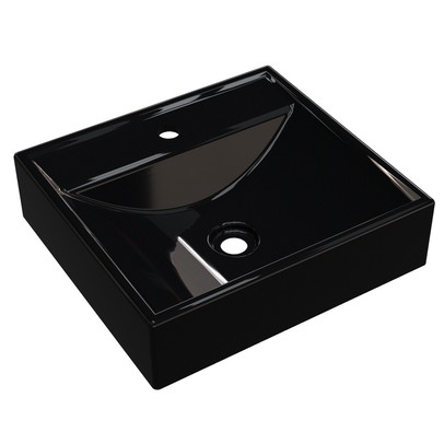 Cuba para Banheiro Quadrada Preto Q39 - Compace