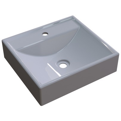 Cuba para Banheiro Quadrada Cinza Q39 - Compace