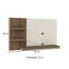 Painel para TV Até 50 Polegadas Chess Pinho Ripado/Off White - Artely