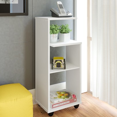 Estante para Livros Bis Branco - Artely