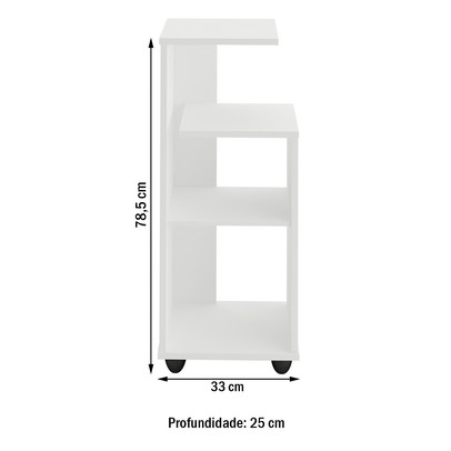 Estante para Livros Bis Branco - Artely