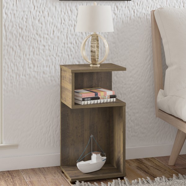 Mesa de Canto Toy 2 Nichos Pinho - Artely