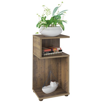 Mesa de Canto Toy 2 Nichos Pinho - Artely