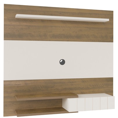 Painel para TV Até 50 Polegadas 1 Porta Monza Pinho/Off White C/ Suporte para TV - Artely