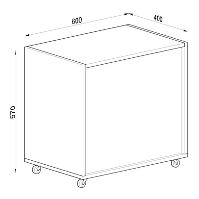 Baú de Brinquedos com Rodízio Kd1635 Branco - Quiditá Móveis