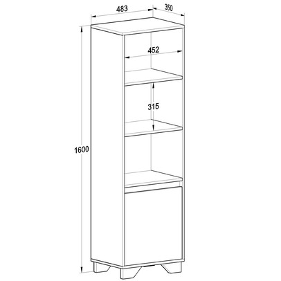 Sala de Estar Completa para TV Até 48 Polegadas Benevello 3 Portas Branco/Siena - Quiditá Móveis