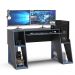 Mesa Gamer Kyoto Ideal para 2 Monitores Preto/Azul - Politorno