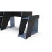 Mesa Gamer Kyoto Ideal para 2 Monitores Preto/Azul - Politorno