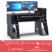 Mesa Gamer Kyoto Ideal para 2 Monitores Preto/Azul - Politorno