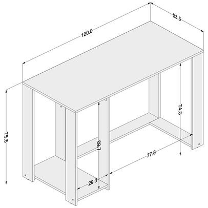 Mesa Gamer Singapura Ideal para 2 Monitores Preto/Vermelho - Politorno