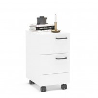 Gaveteiro com Rodízios Osaka 2 Gavetas Branco - Politorno