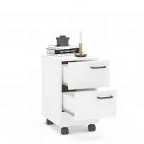 Gaveteiro com Rodízios Osaka 2 Gavetas Branco - Politorno