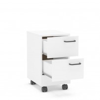 Gaveteiro com Rodízios Osaka 2 Gavetas Branco - Politorno