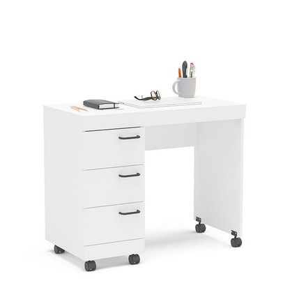 Mesa para Computador 3 Gavetas Osaka Branco - Politorno