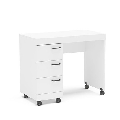 Mesa para Computador 3 Gavetas Osaka Branco - Politorno