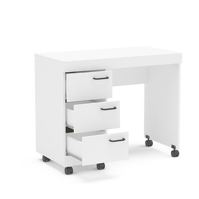 Mesa para Computador 3 Gavetas Osaka Branco - Politorno