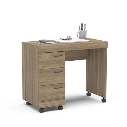 Mesa para Computador 3 Gavetas Osaka Castanho - Politorno