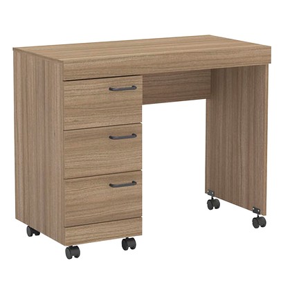 Mesa para Computador 3 Gavetas Osaka Castanho - Politorno