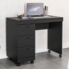 Mesa para Computador 3 Gavetas Osaka Preto - Politorno