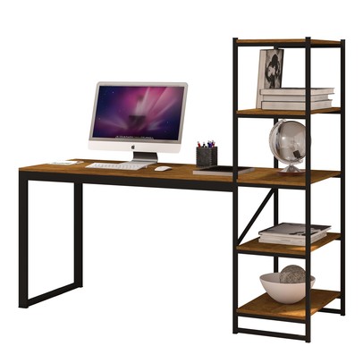 Mesa para Computador Innovare 4 Prateleiras Preto/Canela - Art Panta