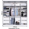 Guarda-Roupa Casal Star 2 Portas com Espelho 100% Mdf Branco - Mambel